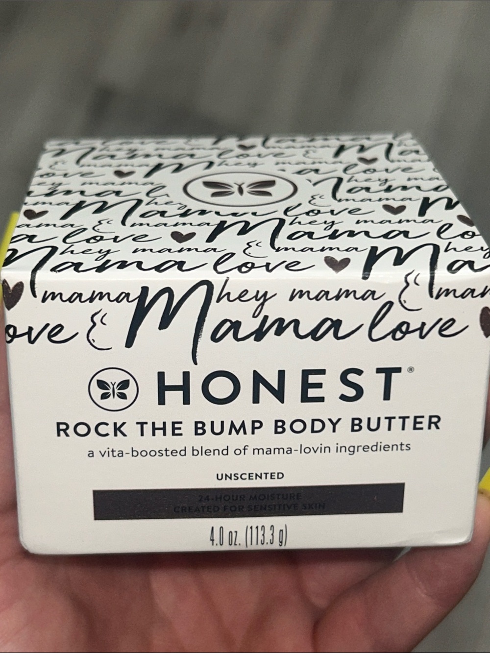 Honest Rock The Bump Body Butter - Unscented White Packaging 4 oz NWT